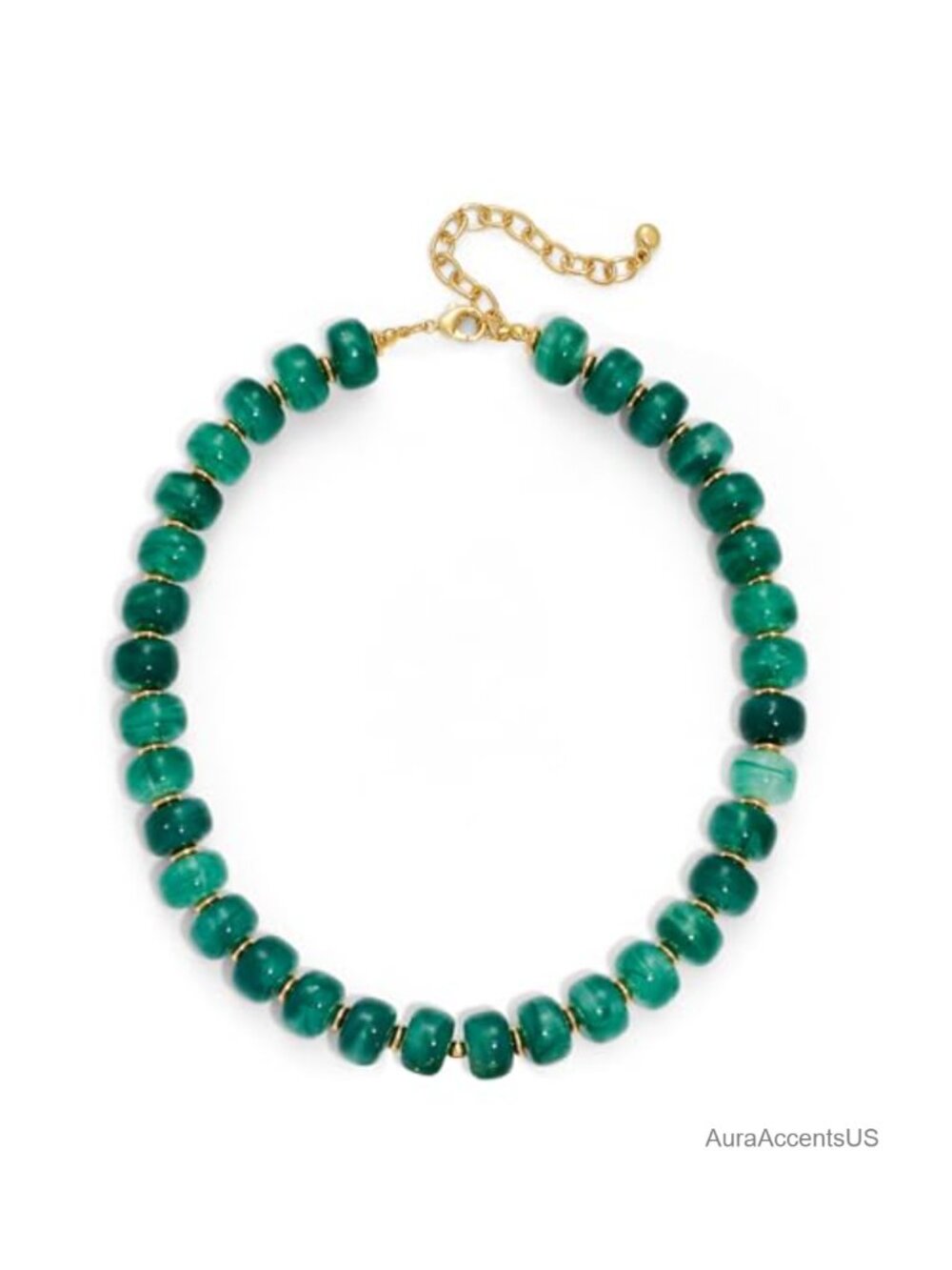 Chunky Resin Beaded Necklace, Handmade Statement Collar Necklace for Women,